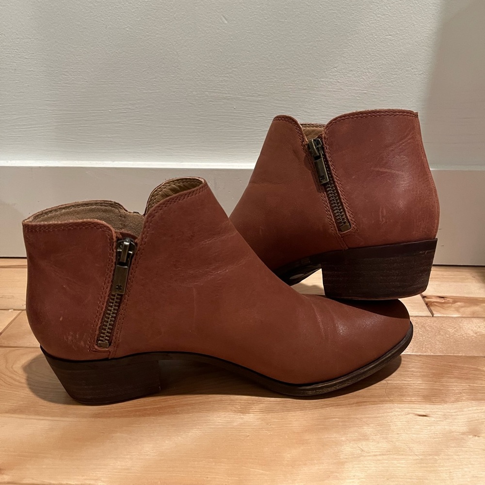 Lucky brand booties, size 8, brown, gently used condition.
